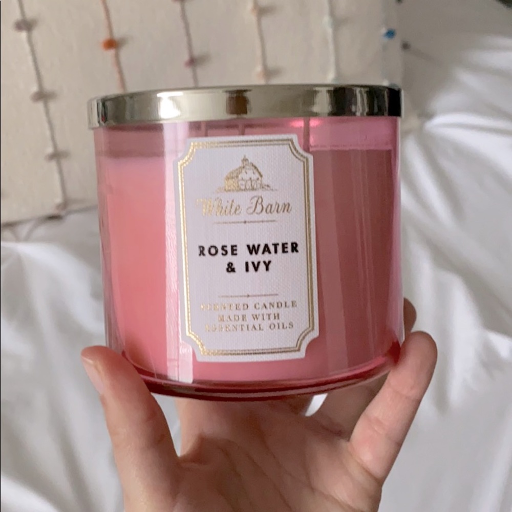Bath & Body Works Rose Water & Ivy Candles 3-wick